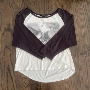Photo baseball tee crop top